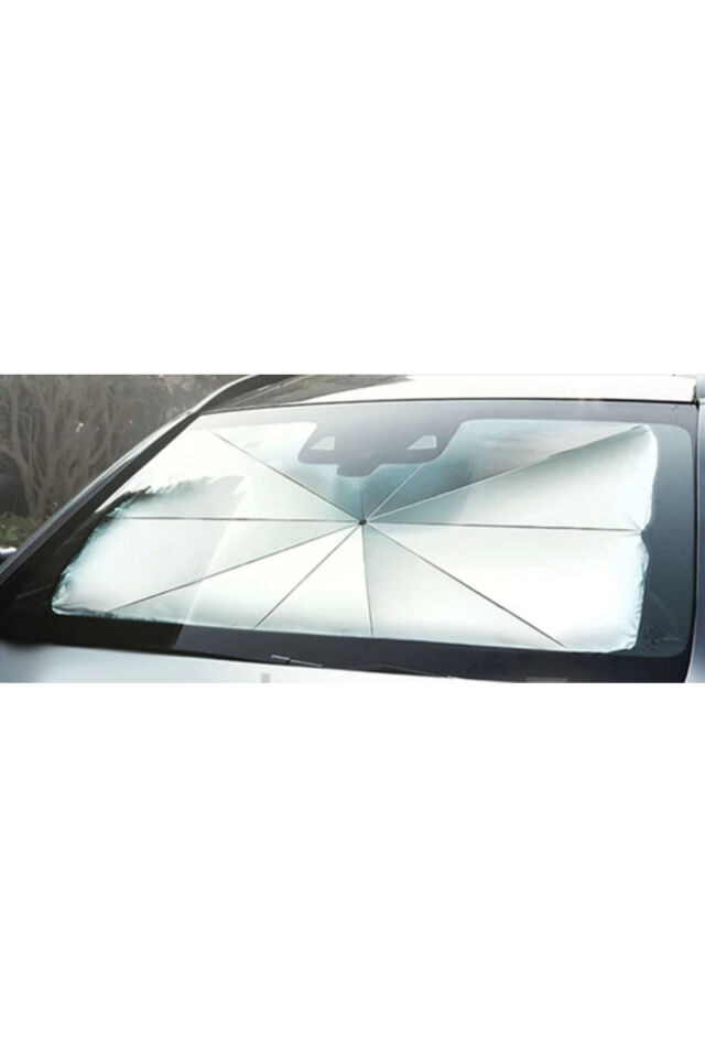 Araç İçi Güneşlik Şemsiye Ön Cam 140x80 cm – Katlanabilir Oto Güneş Koruyucu