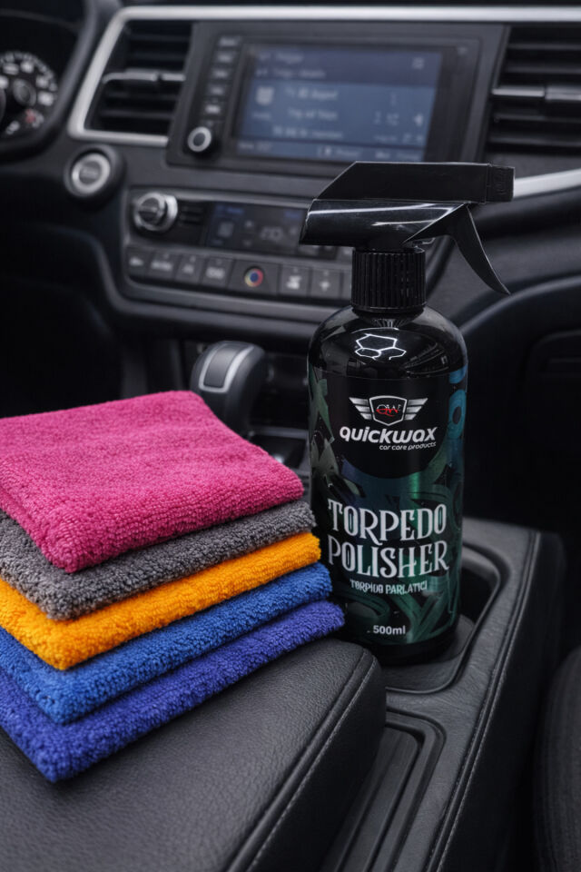 TORPİDO PARLATICI(TORPEDO POLISHER) 500ML VE 40*40 MİKROFİBER BEZ