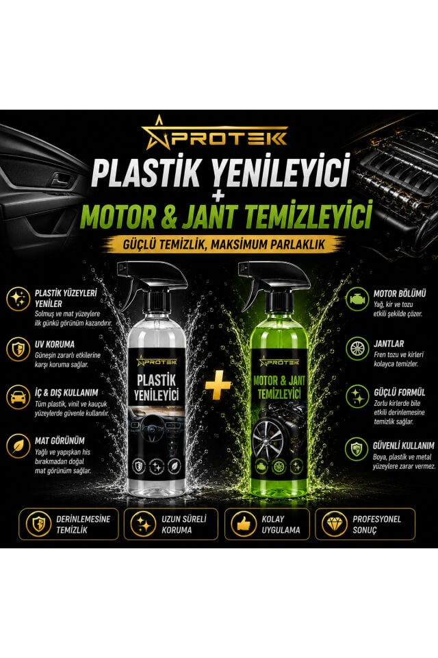 Plastik Yenileyici + Motor Jant Temizleyici