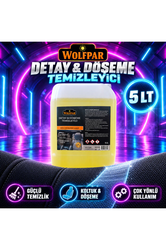 Detay & Döşeme Temizleyici 5 LT – Araç Koltuğu, Kumaş ve İç Mekân Temizleme Ürünü