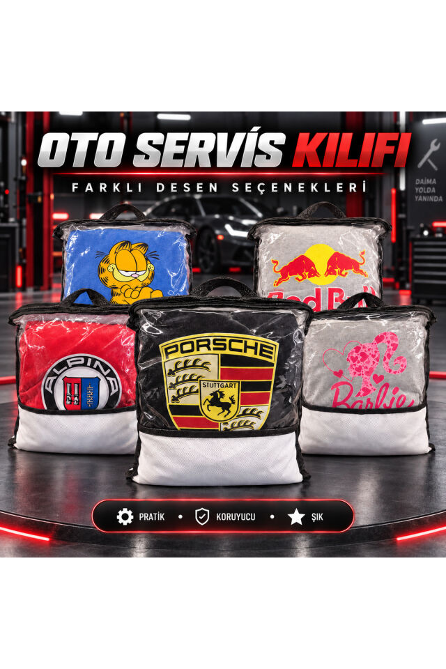 Oto Servis Kılıfı – Araç Koltuğu Koruma Örtüsü, Farklı Desen Seçenekleri